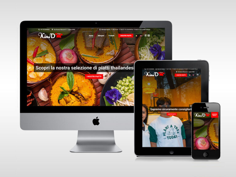 Sito web Kin-d thai take away a Lugano